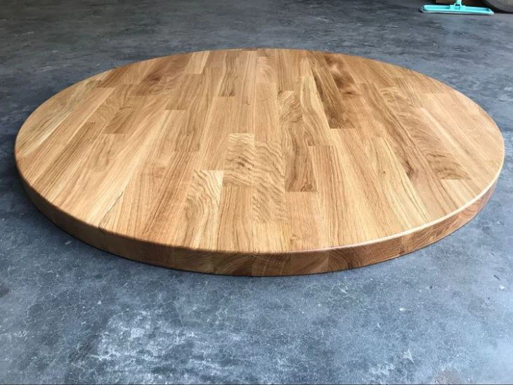 Oak Wood Solid Wood Butcher Block Dining Table Top
