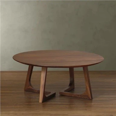 Svart valnötskant limmad tebordsskiva