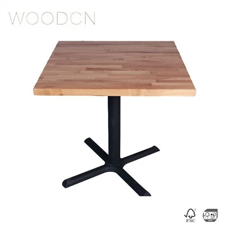 Vit Oak Butcher Block Style Matbord Top