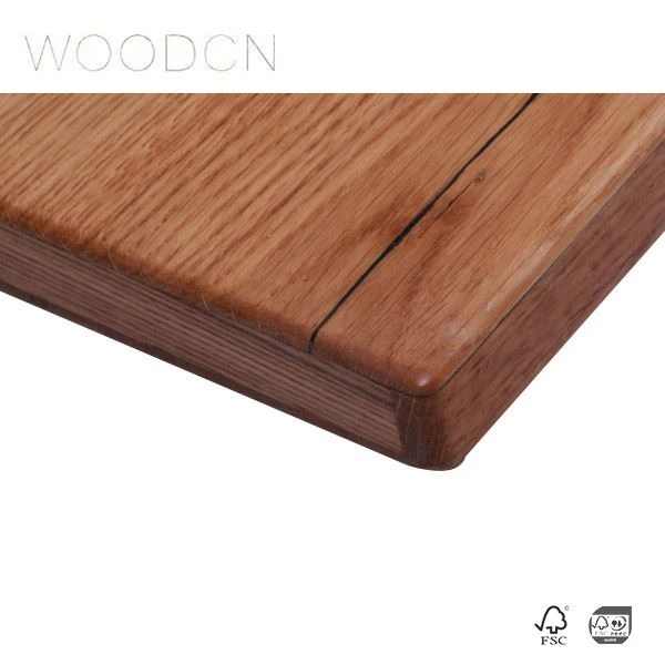 Veneer Old Elm Wood Leather Dining Table Top